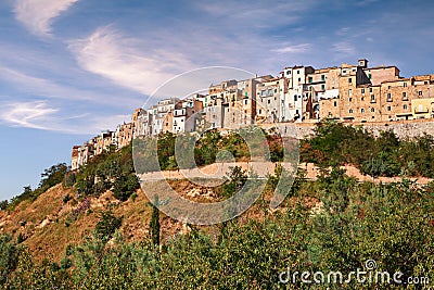 Atessa, Chieti, Abruzzo, Italy: landscape of the ancient italian hill town Stock Photo