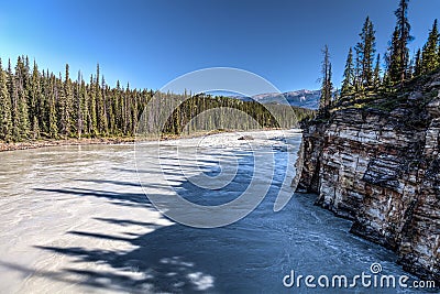 Athabasca River- Jasper National Park- Alberta- CA Stock Photo