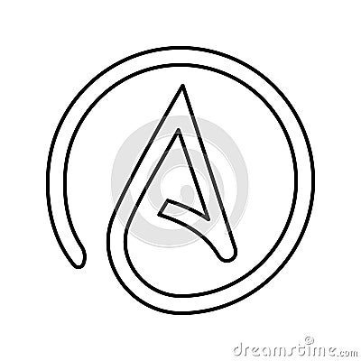 atheism agnosticism line icon vector illustration Vector Illustration