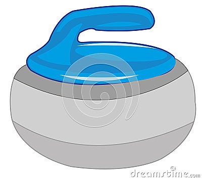 Atheletic projectile curling Vector Illustration