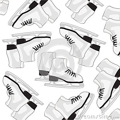 Atheletic skates pattern Vector Illustration