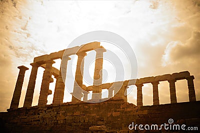 Athen Akropolis Parthenon Greece Blu Sky Amazing Stock Photo