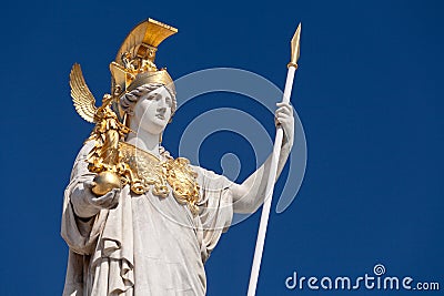 Athena, goddess of greek mythology Stock Photo