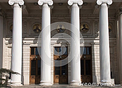 Athenaeum in Bucharest - RAW format Stock Photo