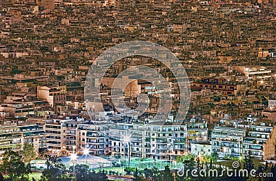 Athens Cityscape from Mount Lycabettus (Lykavittos Hill ) Stock Photo