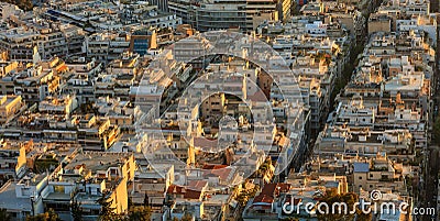 Athens, Greece cityscape from Lycabettus hill Stock Photo