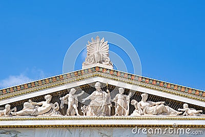 magnificent columns of Ionic style, and elements of neoclassical architecture Editorial Stock Photo