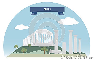 Athens Vector Illustration