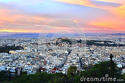 Athens panorama Stock Photo