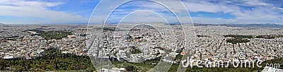 Athens Panorama Editorial Stock Photo