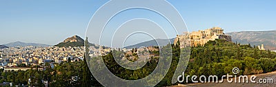 Athens Panorama Editorial Stock Photo