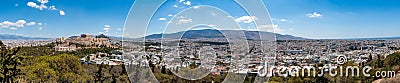 Athens Panorama Editorial Stock Photo