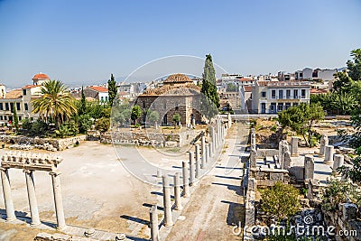 Athens. Roman Agora Stock Photo