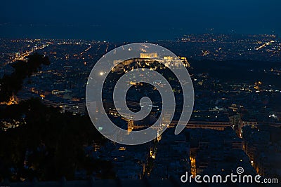 Athens skyline aerial view from the Lycabettus hill Stock Photo
