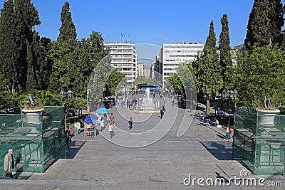 Athens Syntagma Square Editorial Stock Photo