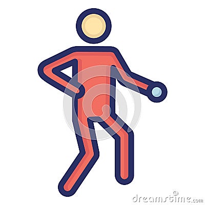 Athlete, avatar Isolated Vector icon which can easily modify or edit Vector Illustration