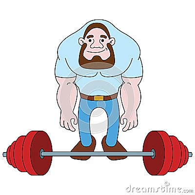 Athlete in the gym with weight Stock Photo