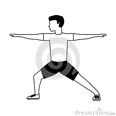 Athlete man avatar fitness Vector Illustration