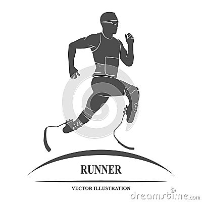 Athlete runner Icon Vector Illustration