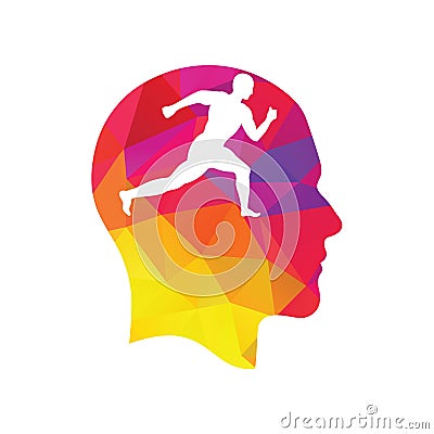 Fast and Healthy Mind concept Design. Vector Illustration