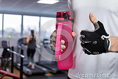 Athlete shows with his hand good Stock Photo
