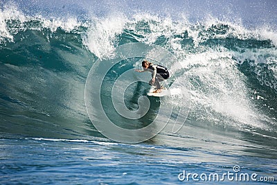 Athlete surfing training Editorial Stock Photo