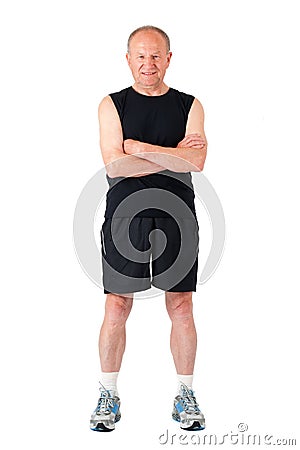 Athletic senior man Stock Photo