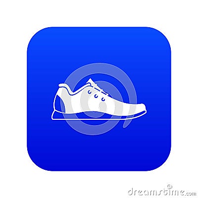 Athletic shoe icon digital blue Vector Illustration