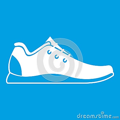 Athletic shoe icon white Vector Illustration