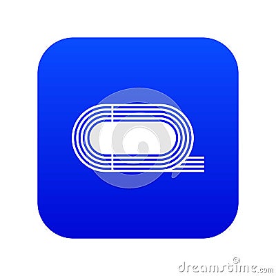 Athletic stadium icon digital blue Vector Illustration