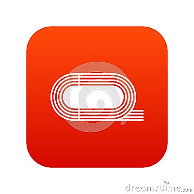 Athletic stadium icon digital red Vector Illustration