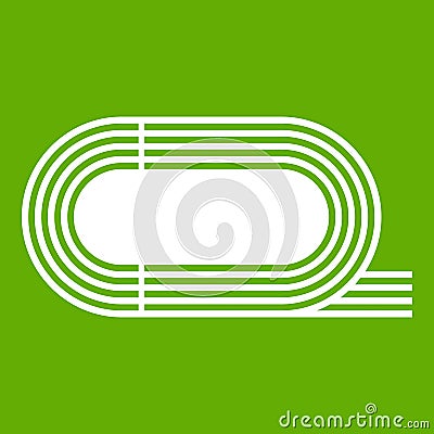 Athletic stadium icon green Vector Illustration