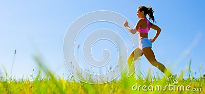 Athletic Woman Exercising Stock Photo