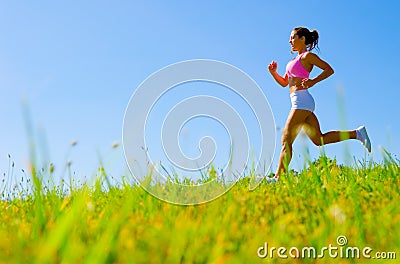 Athletic Woman Exercising Stock Photo