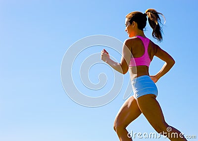 Athletic Woman Exercising Stock Photo