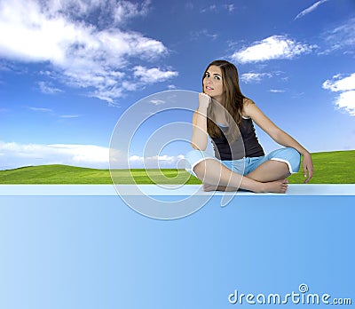 Athletic woman relaxing Stock Photo