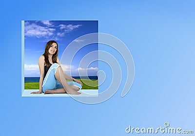 Athletic woman relaxing Stock Photo