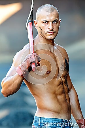 Athletic young man outdoor Stock Photo