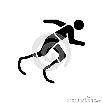 Athletics black glyph icon Vector Illustration