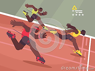 Athletics competition sprint Vector Illustration