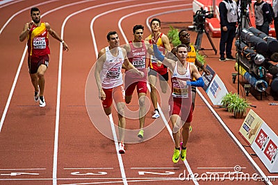 Athletics - Man 400m, MASLAK Pavel Editorial Stock Photo