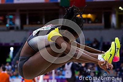 Athletics - Woman Long Jump, MARYSE LUZOLO Editorial Stock Photo