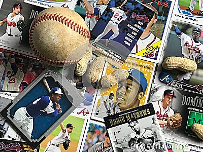 Atlanta Braves vintage collage Editorial Stock Photo