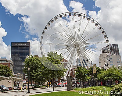 Atlanta Ferris Wheel Editorial Stock Photo