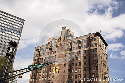 Abandoned city old brick uilding highrise downtown Atlanta Georgia Editorial Stock Photo