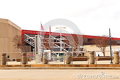 Street view of the Georgia World Congress Center Editorial Stock Photo