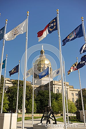 Atlanta Georgia State Capital Gold Dome City Architecture Stock Photo