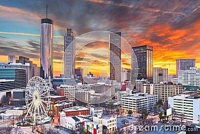 Atlanta, Georgia, USA Downtown Skyline Stock Photo