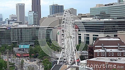 Atlanta Skyview Ferris Wheel at Centennial Olympic Park - ATLANTA, USA - APRIL 22, 2016 Editorial Stock Photo