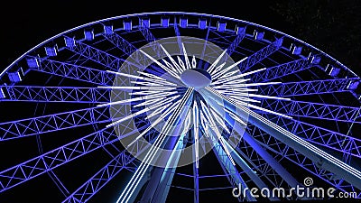 Atlanta Skyview at Olympic Park at night - ATLANTA, USA - APRIL 22, 2016 Editorial Stock Photo